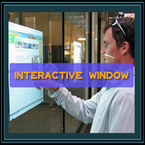 Holographic interactive window